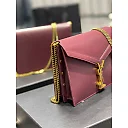 Y Cassandra Medium Chain Bag Rouge Opyum In Grain De Poudre Embossed