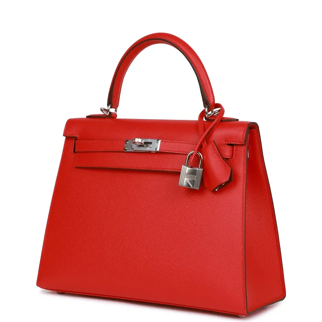 H Kelly Sellier 25 Rouge de Coeur Verso Epsom Palladium Hardware