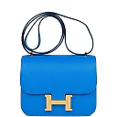 H Constance 18 Bleu Hydra Chevre Gold Hardware