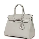 H Special Order (HSS) Birkin 30 Gris Perle Verso Chevre Brushed Palladium Hardware