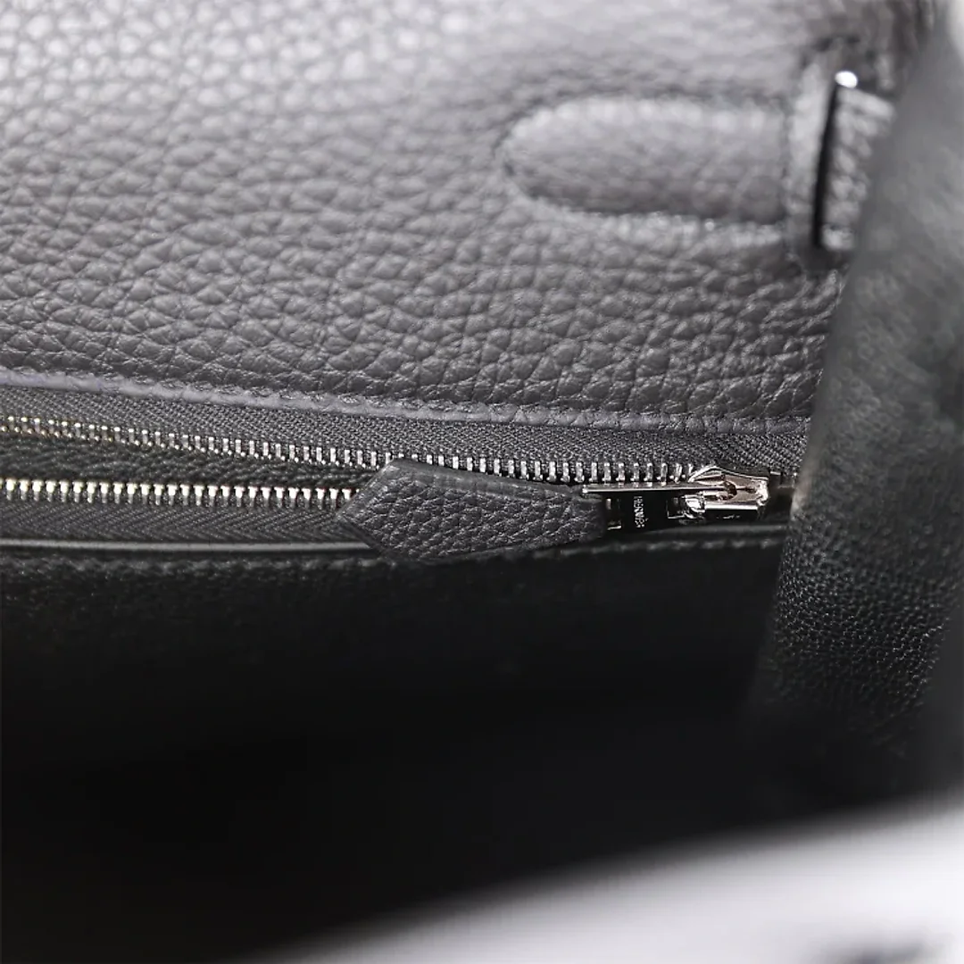 H Kelly Retourne 32cm Black Togo Palladium Hardware