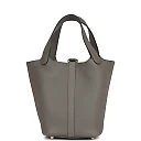 H Picotin Lock 18 Gris Meyer Clemence Gold Hardware
