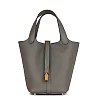 H Picotin Lock 18 Gris Meyer Clemence Gold Hardware