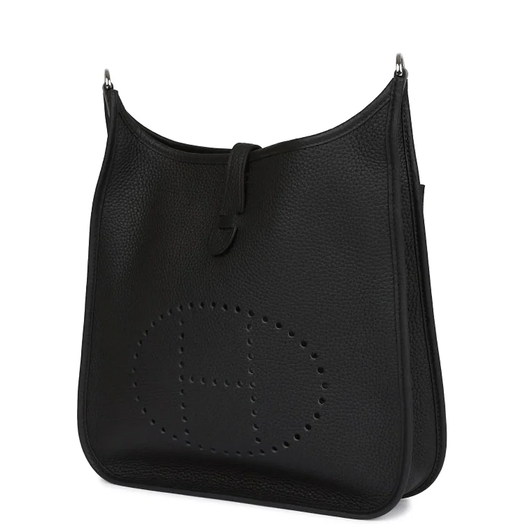 H Evelyne III PM Black Clemence Palladium Hardware