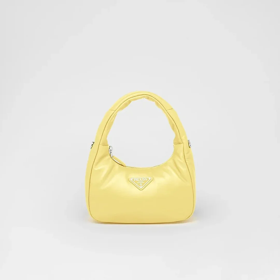 PP Soft padded nappa leather mini-bag – Citron Green