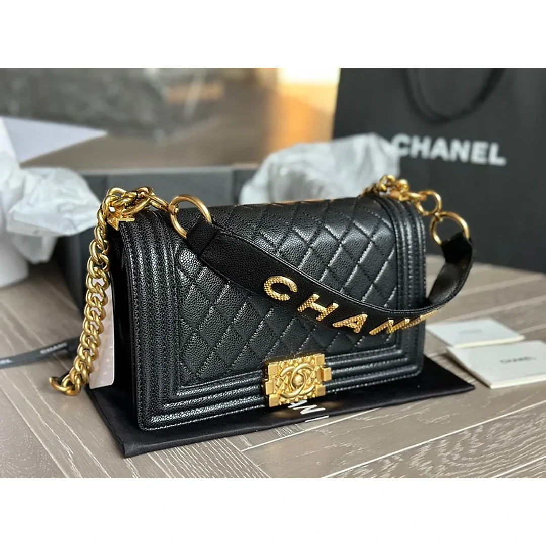 CC leboy20ss 25*15cm Caviar leather
