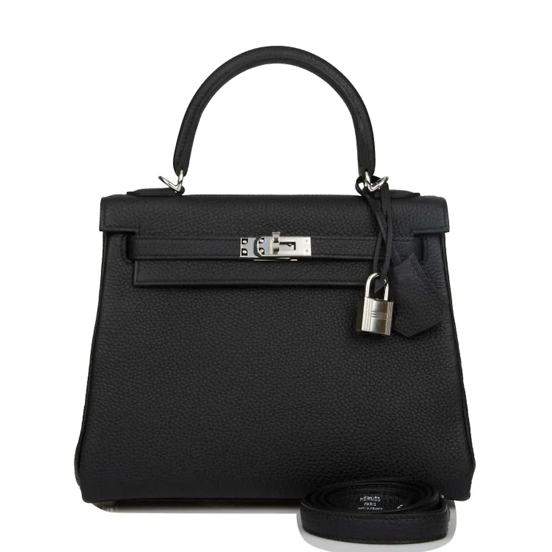 H Kelly Retourne 25 Black Togo Palladium Hardware