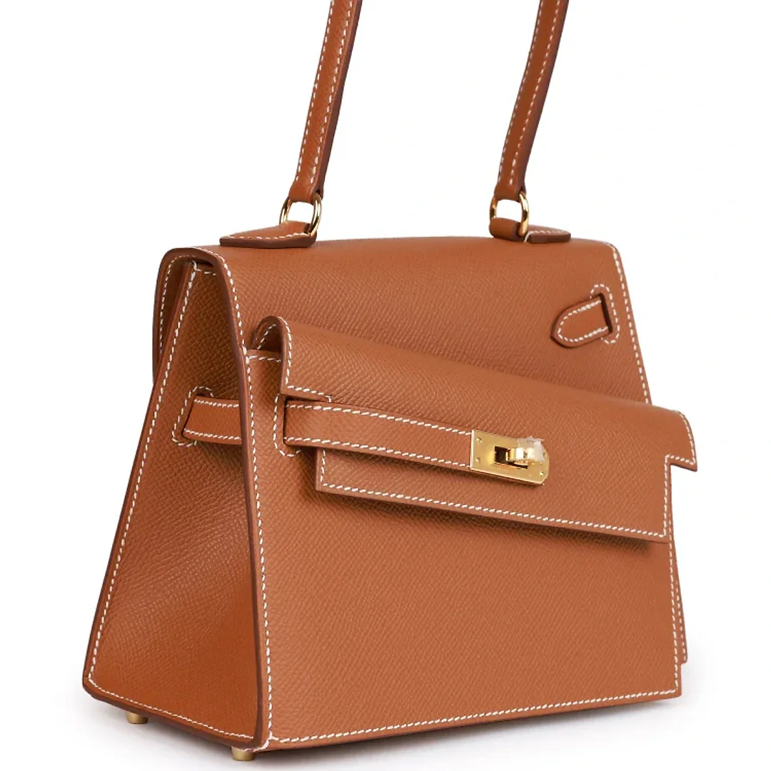 H Kelly Sellier en Desordre 20 Gold Epsom Gold Hardware