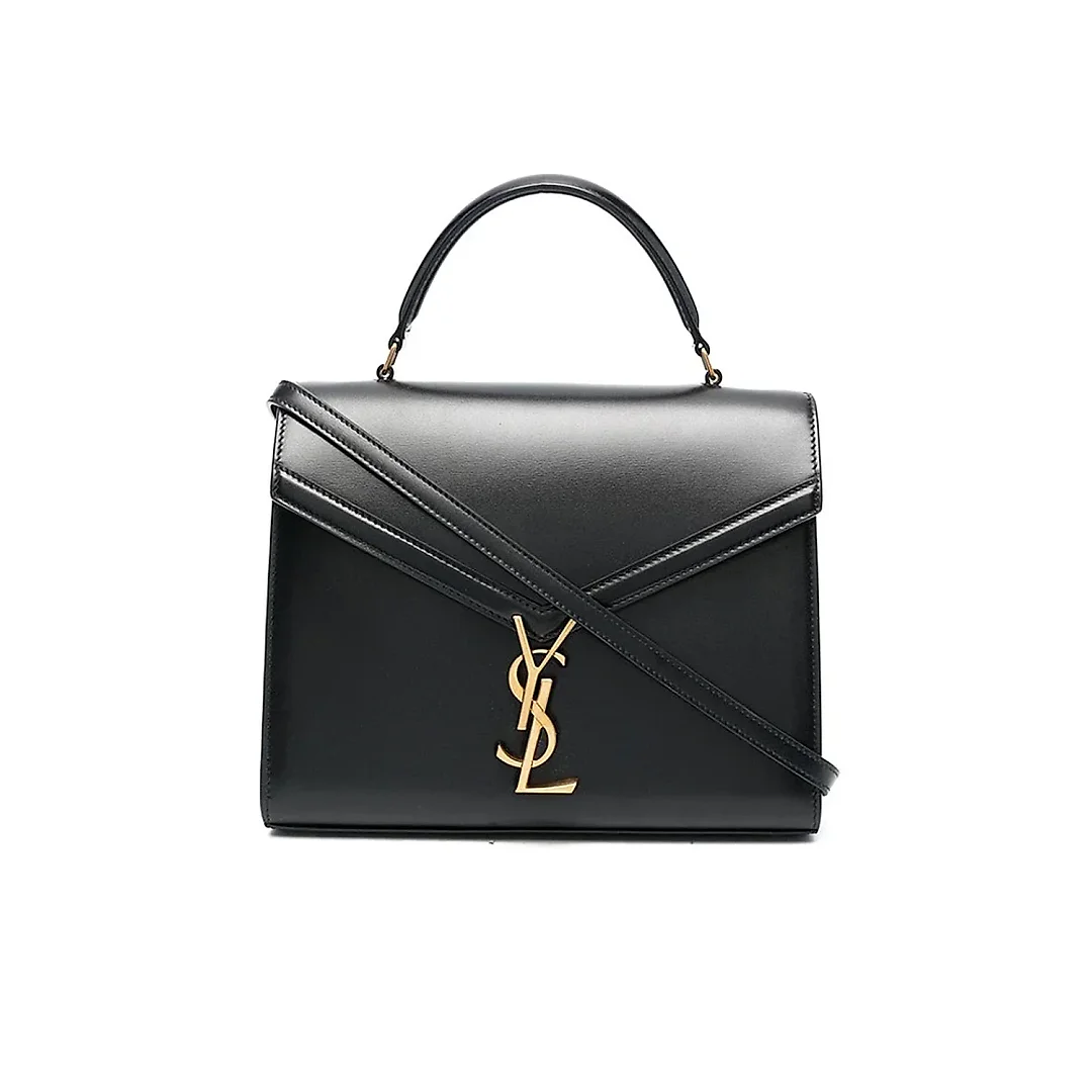 Y Cassandra Medium Top Handle Bag in Shiny Leather