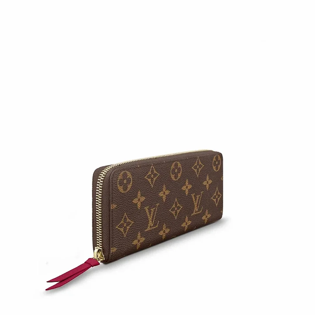 L Monogram Canvas Clemence Wallet M60742 Fuchsia