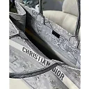 CD Unisex CD Large CD Book Tote Gray Toile De Jouy Embroidery