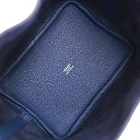 H Picotin Lock 18 Bleu Saphir Clemence Gold Hardware