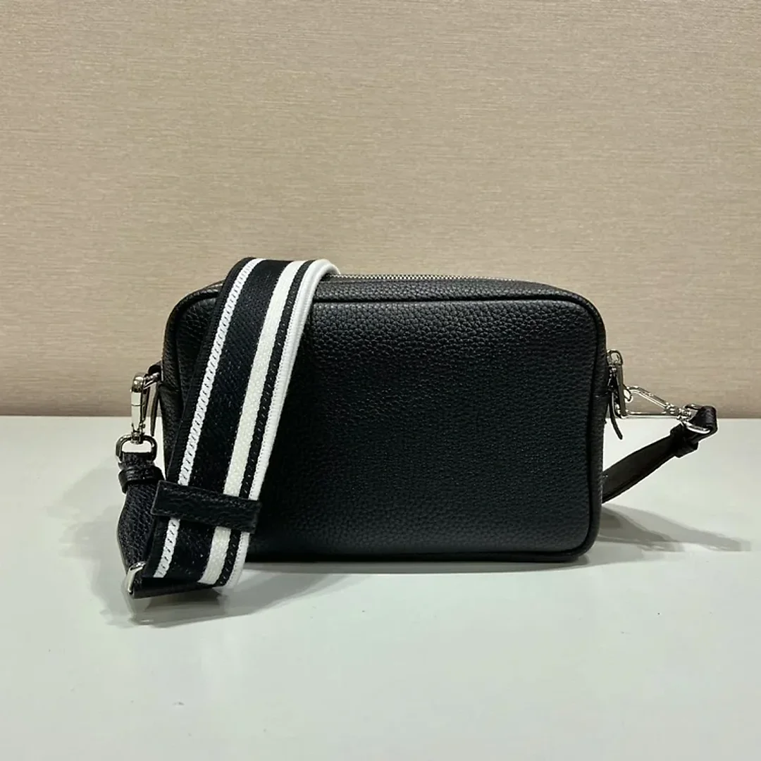Pra Bag With Shoulder Strap Black For Women, Women’s Bags 8.6in/22cm 1BH082_2DKV_F0002_V_3OM