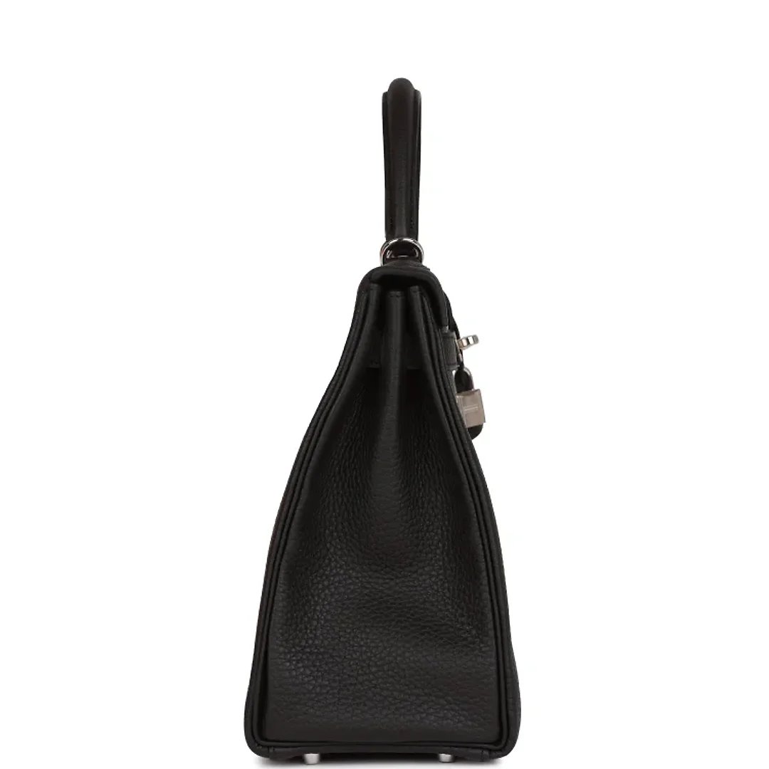 H Kelly Retourne 32cm Black Togo Palladium Hardware