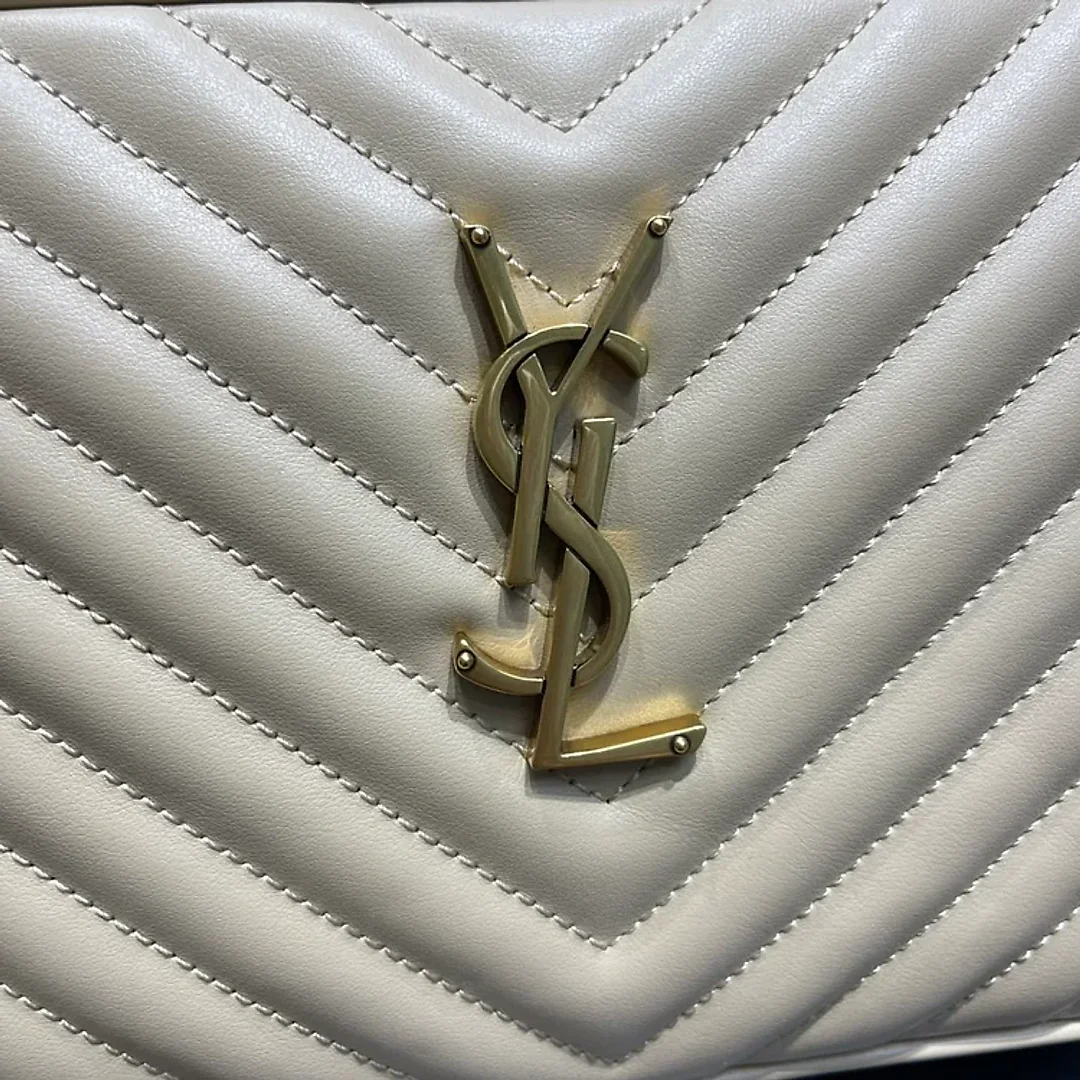 Y Lou Camera Bag Beige With Gold Toned Hardware