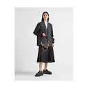 PP Embroidered fabric mini-bag – Black/Beige