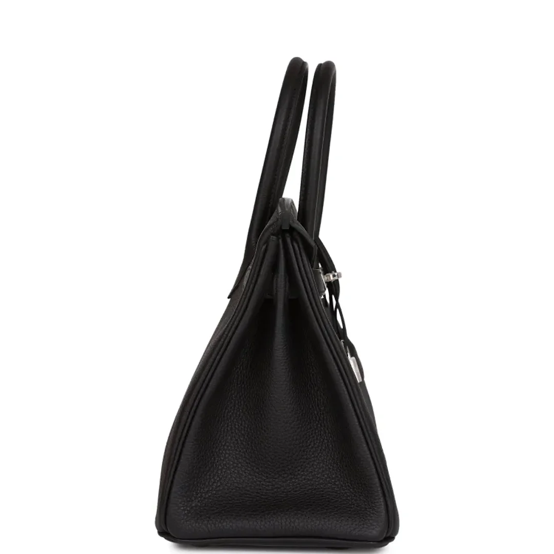 H Birkin 30 Black Togo Palladium Hardware