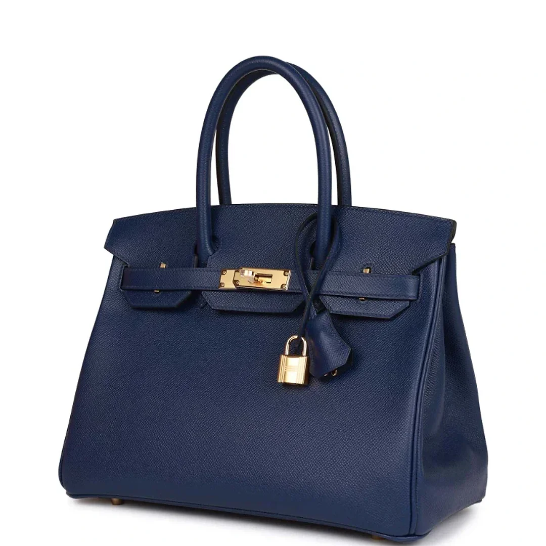 H Birkin 30 Bleu Saphir Epsom Gold Hardware