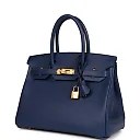 H Birkin 30 Bleu Saphir Epsom Gold Hardware