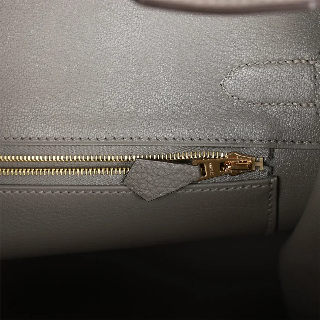 H Birkin 30 Gris Meyer Togo Rose Gold Hardware