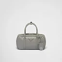 PP Small antique nappa leather top handle bag – Slate Gray