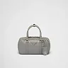 PP Small antique nappa leather top handle bag – Slate Gray