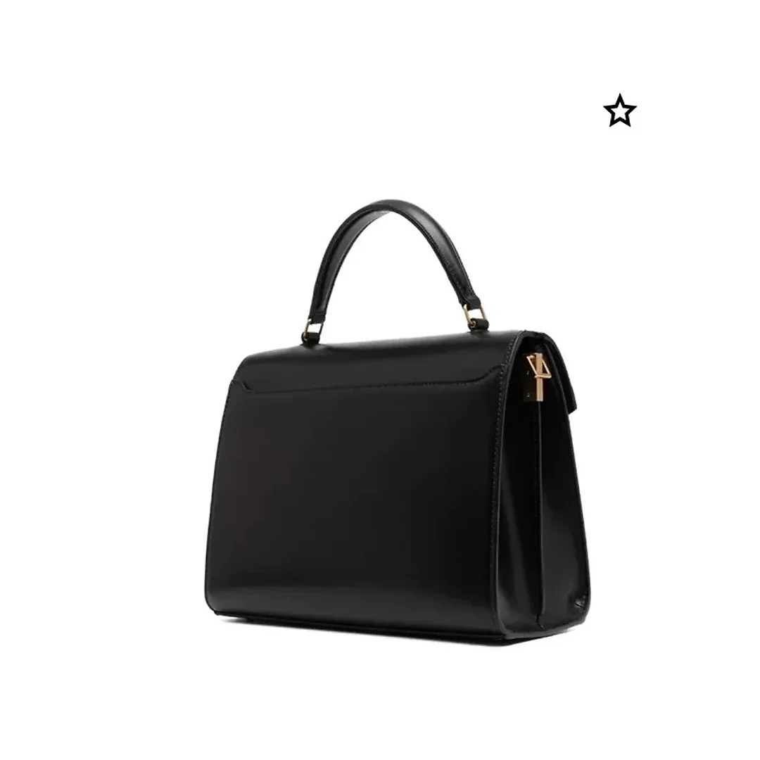 Y Cassandra Medium Top Handle Bag in Shiny Leather