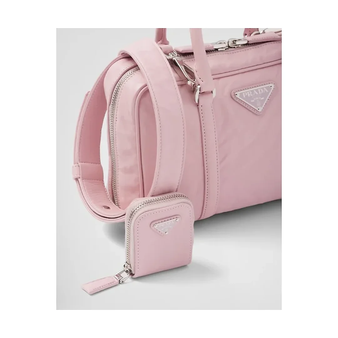 PP Medium antique nappa leather top handle bag – Alabaster Pink