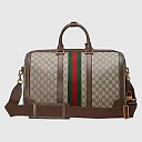 GG Savoy Small Duffle Bag Beige and Ebony GG Supreme Canvas 724262