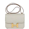 H Constance 18 Gris Perle Swift Gold Hardware