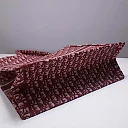 CD Unisex CD Book Tote Maroon CD Oblique Embroidered Velvet