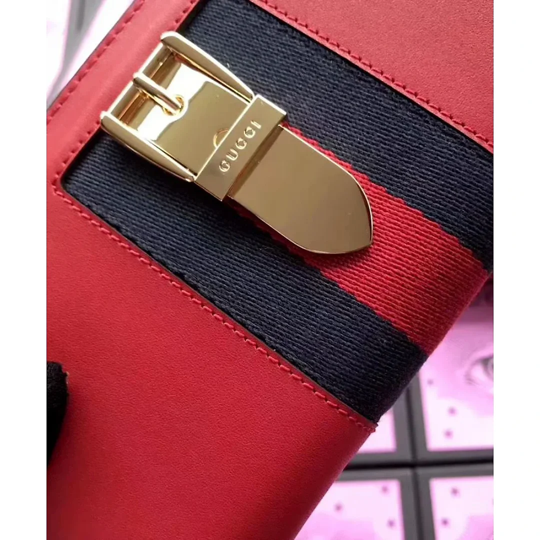 GG Sylvie leather zip around wallet 476083