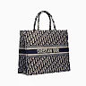 D Book Tote Bag In Blue Oblique Canvas