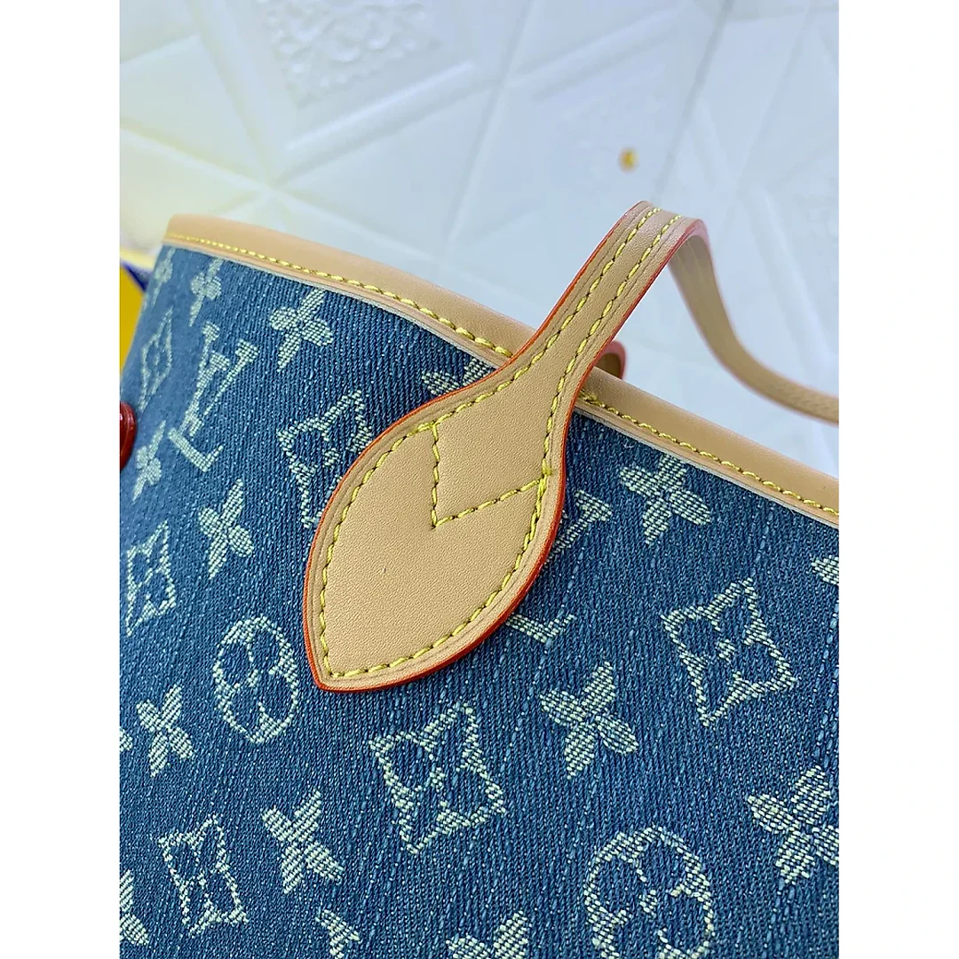Louis neverfull denim new arrival size : 32*29*17 cm