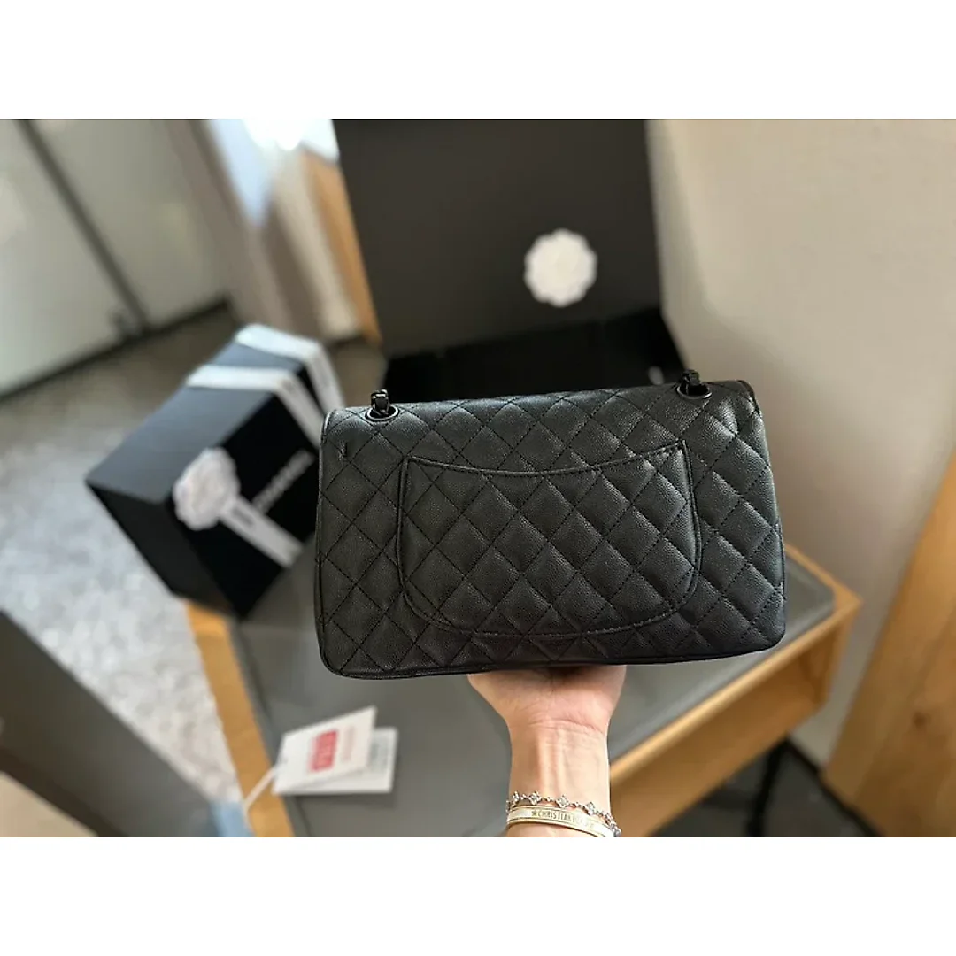 CC new arrival black caviar leather CF bag