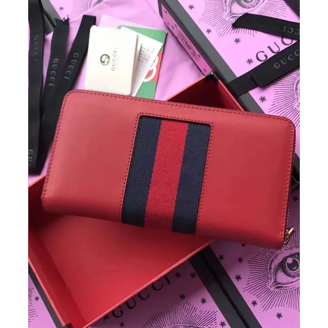 GG Sylvie leather zip around wallet 476083