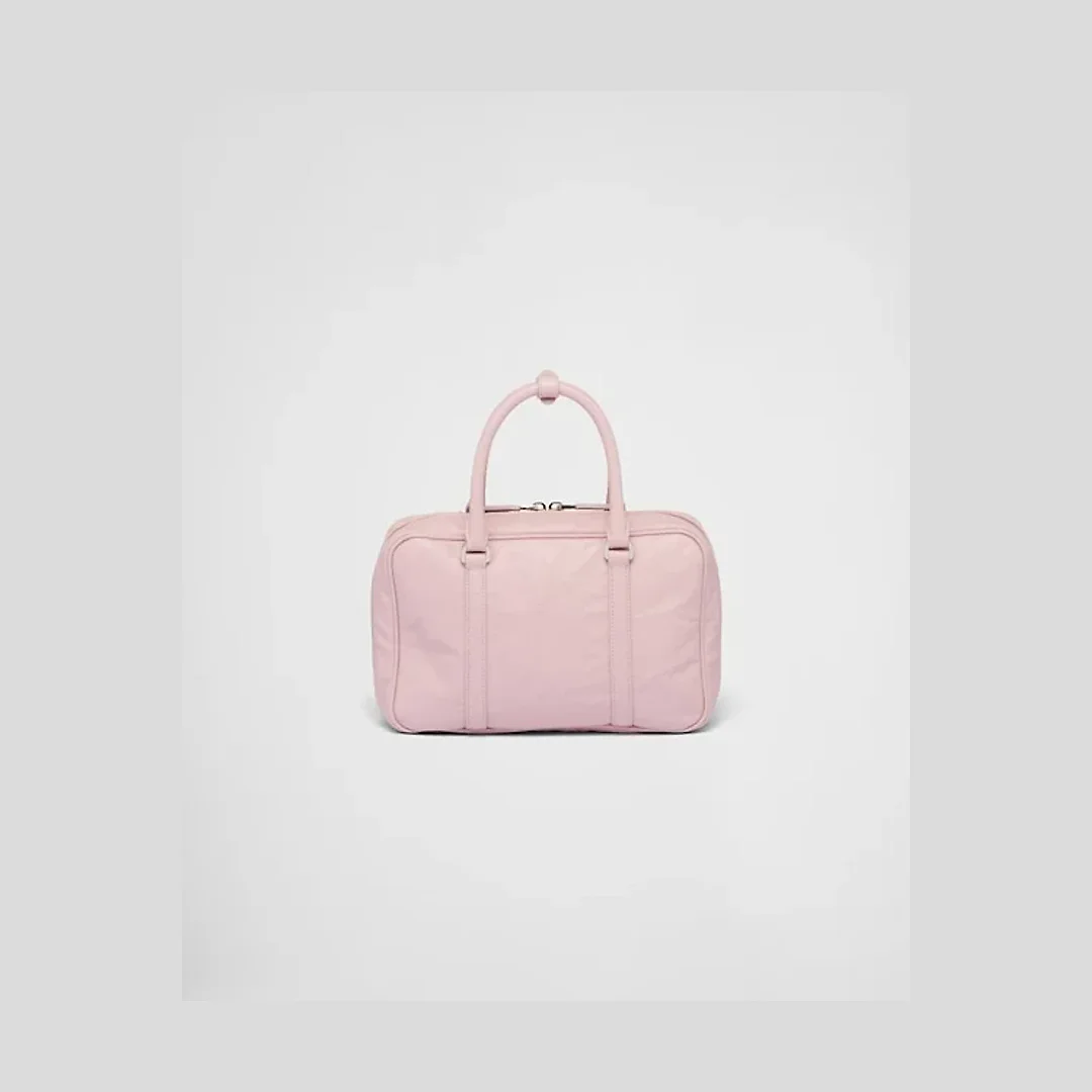 PP Medium antique nappa leather top handle bag – Alabaster Pink