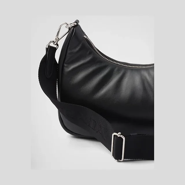 Padded nappa-leather PP Re-Edition shoulder bag – Black