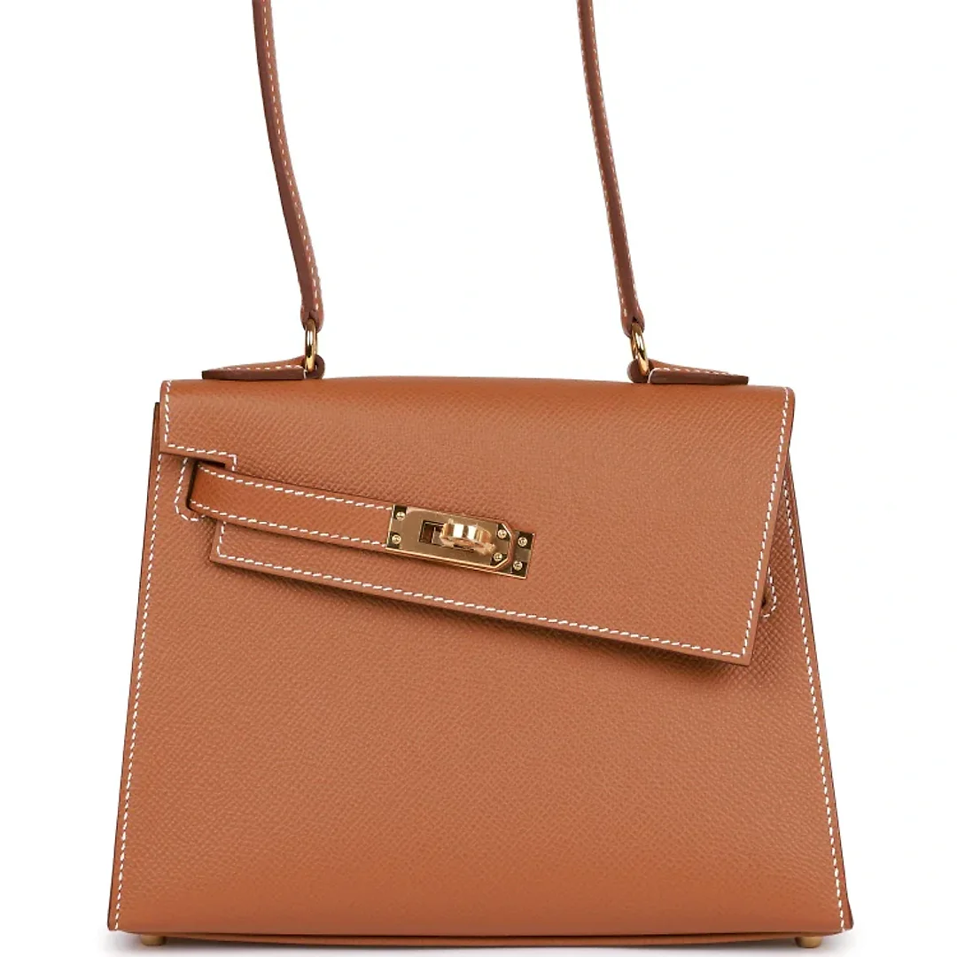 H Kelly Sellier en Desordre 20 Gold Epsom Gold Hardware