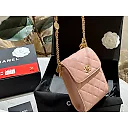 CC new arrival caviar leather phone bag size: 12*16 cm