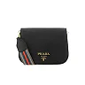 PP Leather Crossbody Bag in Black