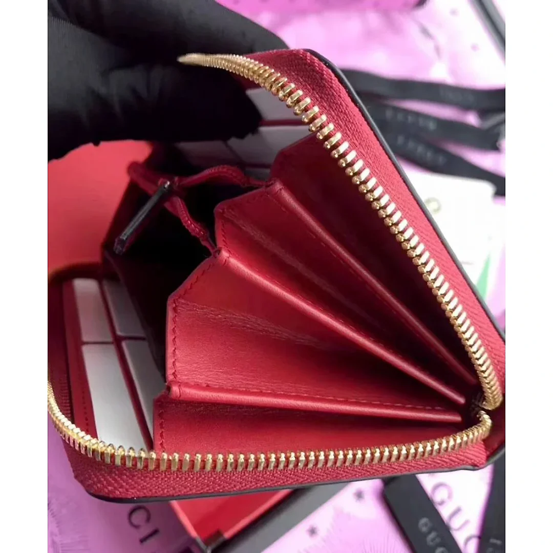 GG Sylvie leather zip around wallet 476083