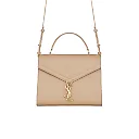 Y Cassandra Medium Top Handle in Grain de Poudre Embossed Leather