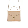 Y Cassandra Medium Top Handle in Grain de Poudre Embossed Leather