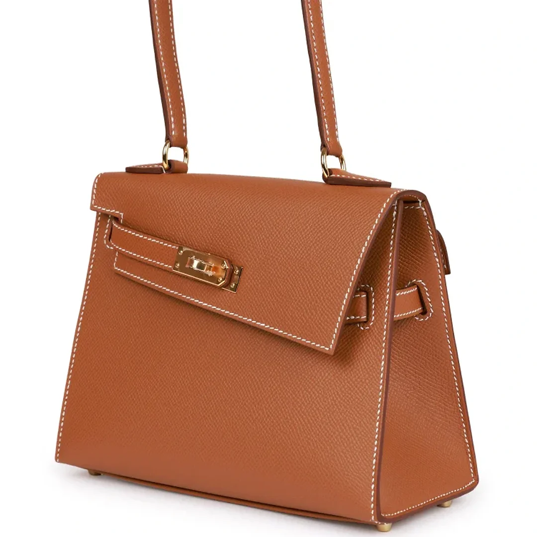 H Kelly Sellier en Desordre 20 Gold Epsom Gold Hardware
