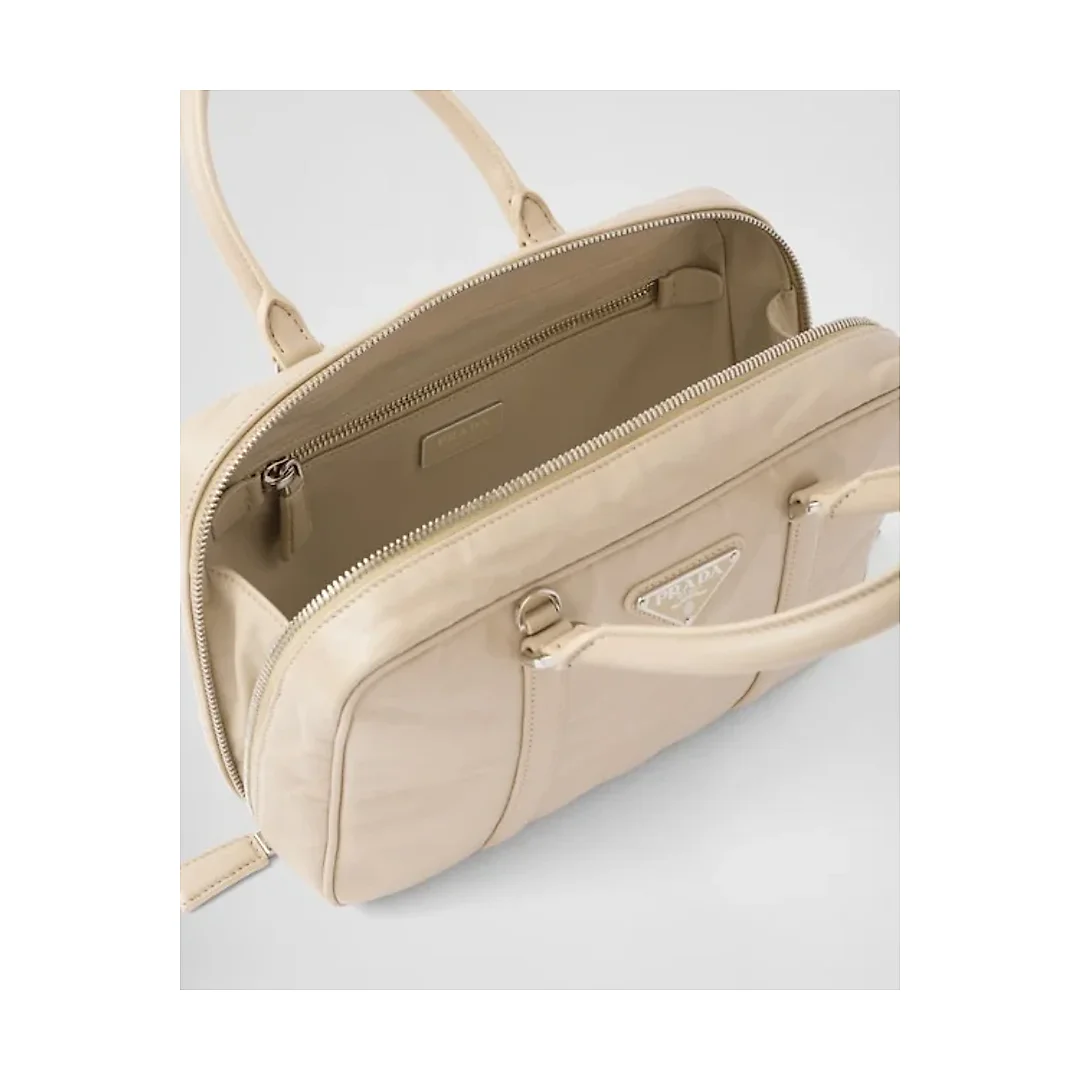 PP Medium antique nappa leather top handle bag – Desert Beige