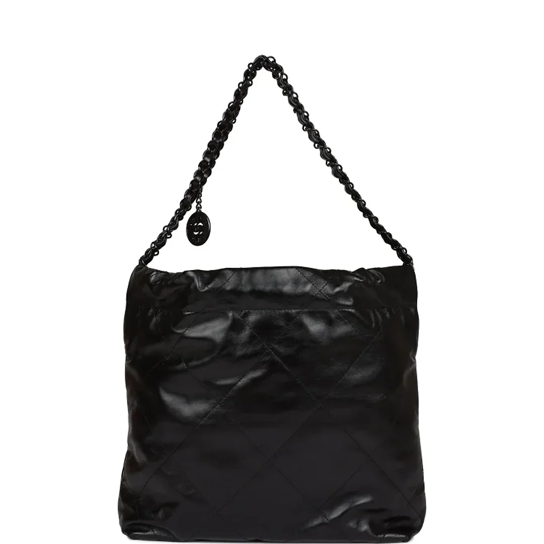 CC Small 22 Bag SO Black Calfskin Black Hardware