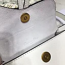 D White Calfskin Saddle Belt Bag