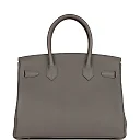 H Birkin 30 Gris Meyer Togo Rose Gold Hardware