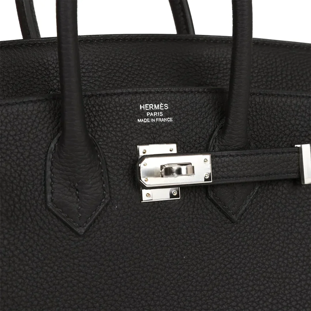 H Birkin 25 Black Togo Palladium Hardware
